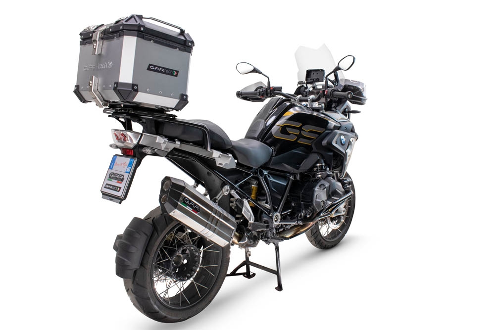GPR TECH Bmw R 1200 Gs 2017/2018 e4 Topcase aus Aluminium, silberfarben mit spezifischer Platte inklusive Kapazität Liter 35