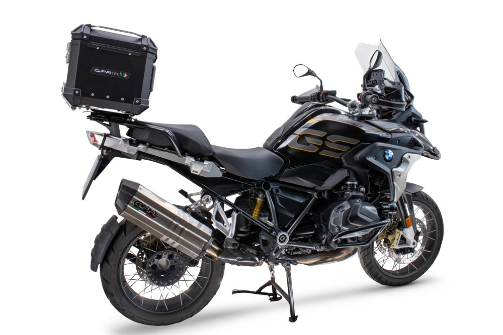 GPR TECH Bmw R 1200 Gs 2017/2018 e4 Topcase aus Aluminium, schwarze Farbe mit spezifischer Platte enthalten Kapazität Liter 35