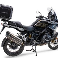 GPR TECH Bmw R 1250 Gs 2019/2020 e4 Topcase aus Aluminium, schwarze Farbe mit spezifischer Platte enthalten Kapazität Liter 35