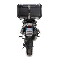 GPR TECH Bmw R 1250 Gs 2019/2020 e4 Topcase aus Aluminium, schwarze Farbe mit spezifischer Platte enthalten Kapazität Liter 45