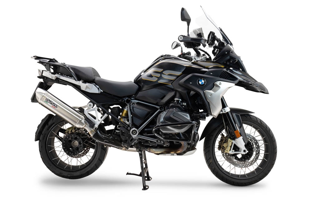 GPR auspuff kompatibel mit  Bmw R 1250 Gs Adventure 2019-2020, Furore-X Acciaio Inox, Zugelassener legaler Slip-On-Auspuff mit Abe, einschließlich abnehmbarem DB-Killer und Verbindungsrohr 