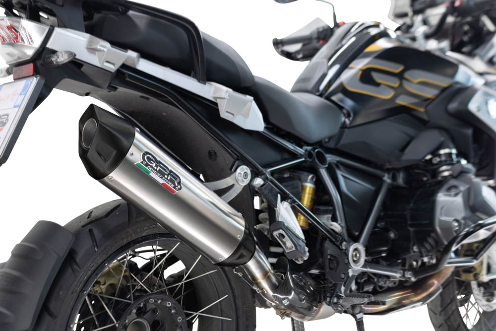 GPR auspuff kompatibel mit  Bmw R 1250 Gs 2019-2020, Furore-X Titanio, Zugelassener legaler Slip-On-Auspuff mit Abe, einschließlich abnehmbarem DB-Killer und Verbindungsrohr 