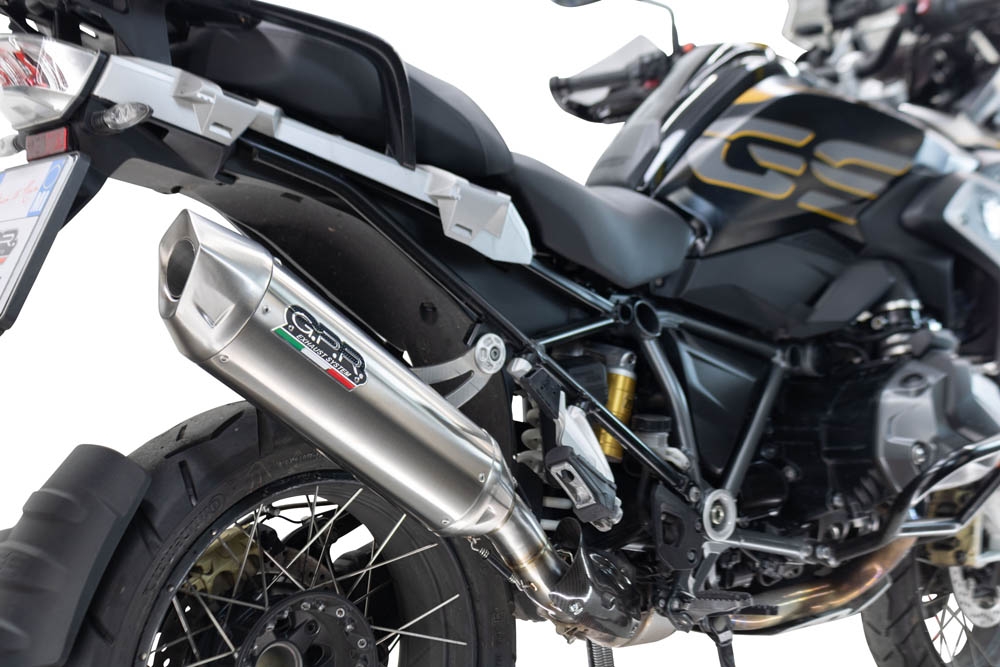GPR auspuff kompatibel mit  Bmw R 1250 Gs Adventure 2019-2020, Furore-X Acciaio Inox, Zugelassener legaler Slip-On-Auspuff mit Abe, einschließlich abnehmbarem DB-Killer und Verbindungsrohr 