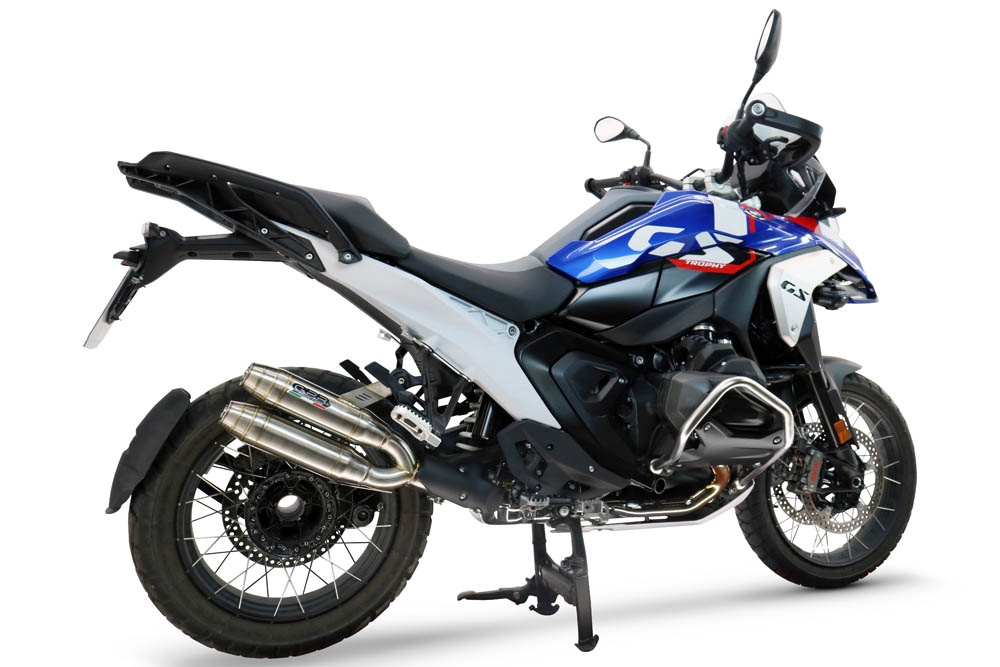 GPR auspuff kompatibel mit  Bmw R 1300 GS 2024-2026, Deeptone Duplex, Doppelt homologierter legaler Slip-On-Auspuff mit ABE, einschließlich abnehmbarer DB-Killer und verbindungsrohre 