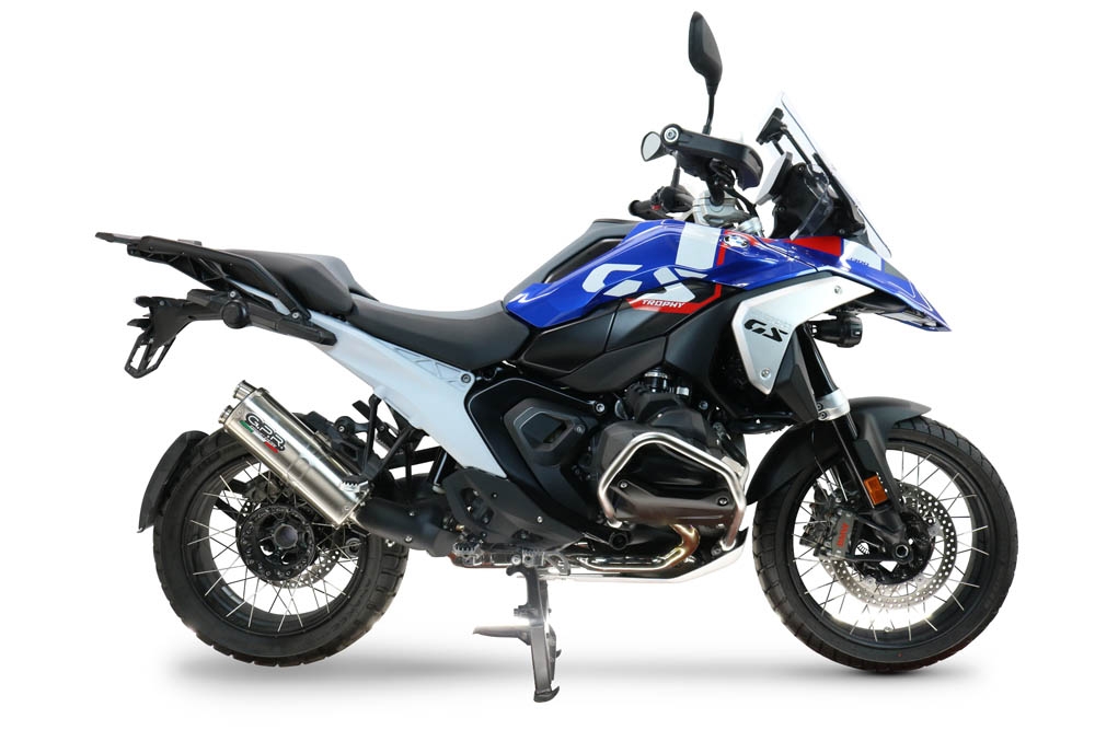 GPR auspuff kompatibel mit  Bmw R 1300 GS 2024-2026, Dual Inox, Zugelassener legaler Slip-On-Auspuff mit Abe, einschließlich abnehmbarem DB-Killer und Verbindungsrohr 