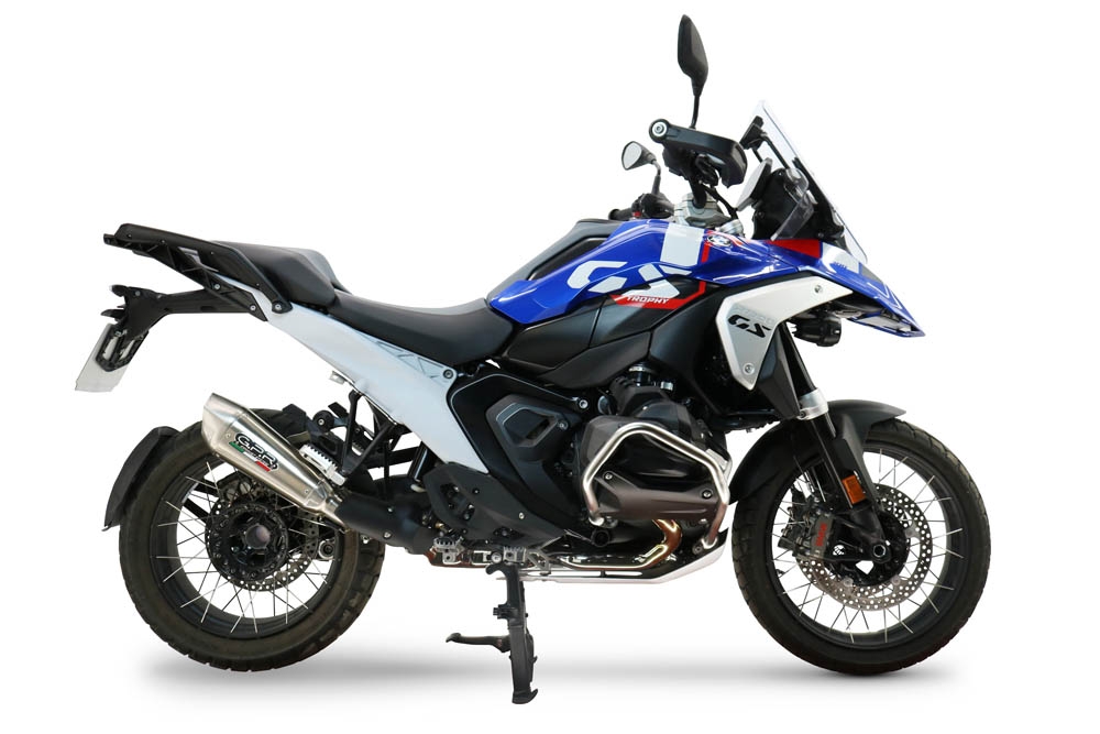 GPR auspuff kompatibel mit  Bmw R 1300 GS 2024-2026, GP-Revo Titanium, Zugelassener legaler Slip-On-Auspuff mit Abe, einschließlich abnehmbarem DB-Killer und Verbindungsrohr 