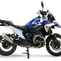 GPR auspuff kompatibel mit  Bmw R 1300 GS 2024-2026, GP-Revo Titanium, Zugelassener legaler Slip-On-Auspuff mit Abe, einschließlich abnehmbarem DB-Killer und Verbindungsrohr 