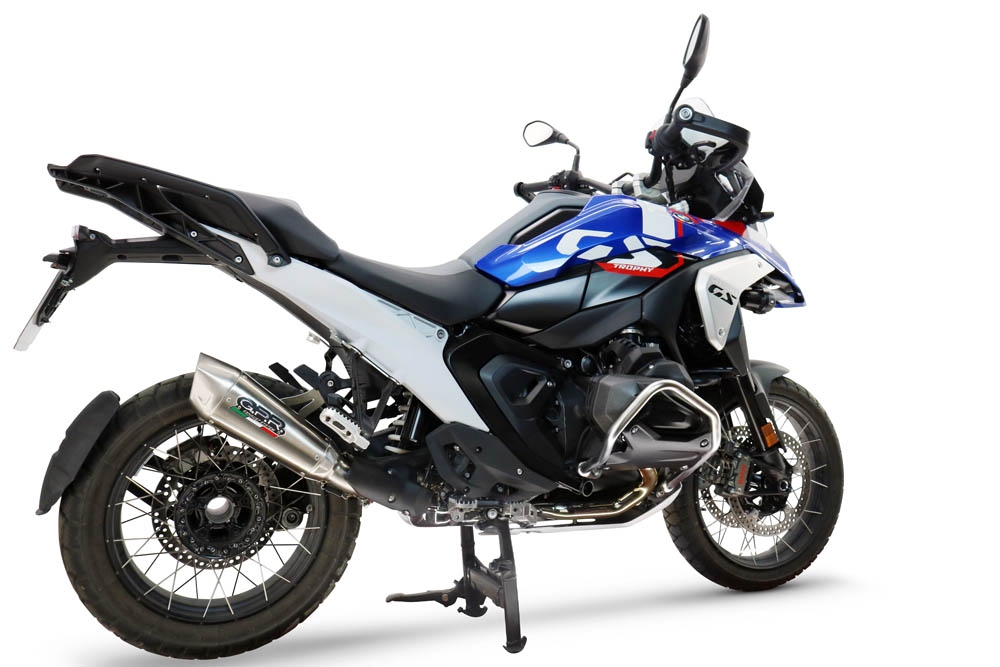 GPR auspuff kompatibel mit  Bmw R 1300 GS 2024-2026, GP-Revo Titanium, Zugelassener legaler Slip-On-Auspuff mit Abe, einschließlich abnehmbarem DB-Killer und Verbindungsrohr 