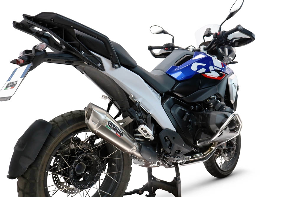 GPR auspuff kompatibel mit  Bmw R 1300 GS 2024-2026, GP-Revo Titanium, Zugelassener legaler Slip-On-Auspuff mit Abe, einschließlich abnehmbarem DB-Killer und Verbindungsrohr 
