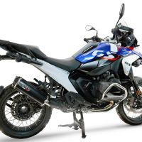 GPR auspuff kompatibel mit  Bmw R 1300 GS 2024-2026, Hyper Dual Black Titanium, Zugelassener legaler Slip-On-Auspuff mit Abe, einschließlich abnehmbarem DB-Killer und Verbindungsrohr 