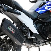 GPR auspuff kompatibel mit  Bmw R 1300 GS 2024-2026, Hyper Sonic Black Titanium, Zugelassener legaler Slip-On-Auspuff mit Abe, einschließlich abnehmbarem DB-Killer und Verbindungsrohr 