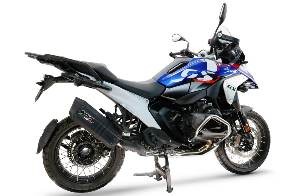 GPR auspuff kompatibel mit  Bmw R 1300 GS 2024-2026, Hyper Sonic Black Titanium, Zugelassener legaler Slip-On-Auspuff mit Abe, einschließlich abnehmbarem DB-Killer und Verbindungsrohr 