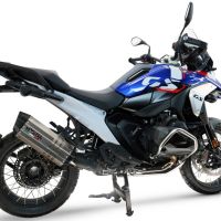 GPR auspuff kompatibel mit  Bmw R 1300 GS 2024-2026, Hyper Sonic Titanium, Zugelassener legaler Slip-On-Auspuff mit Abe, einschließlich abnehmbarem DB-Killer und Verbindungsrohr 