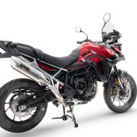 GPR auspuff kompatibel mit  Triumph Tiger 900 GT / Pro / Rally Pro 2024-2025, Furore-X Acciaio Inox, Zugelassener legaler Slip-On-Auspuff mit Abe, einschließlich abnehmbarem DB-Killer und Verbindungsrohr 