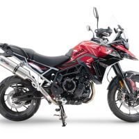 GPR auspuff kompatibel mit  Triumph Tiger 900 GT / Pro / Rally Pro 2024-2025, Satinox , Zugelassener legaler Slip-On-Auspuff mit Abe, einschließlich abnehmbarem DB-Killer und Verbindungsrohr 