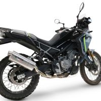 GPR auspuff kompatibel mit  Cf Moto 450 MT 2024-2025, Dune Triovale Titanio, Zugelassener legaler Slip-On-Auspuff mit Abe, einschließlich abnehmbarem DB-Killer und Verbindungsrohr 