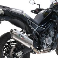 GPR auspuff kompatibel mit  Cf Moto 450 MT 2024-2025, Dune Triovale Titanio, Zugelassener legaler Slip-On-Auspuff mit Abe, einschließlich abnehmbarem DB-Killer und Verbindungsrohr 