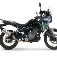 GPR auspuff kompatibel mit  Cf Moto 450 MT 2024-2025, Furore-X Titanio, Zugelassener legaler Slip-On-Auspuff mit Abe, einschließlich abnehmbarem DB-Killer und Verbindungsrohr 