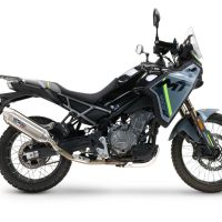 GPR auspuff kompatibel mit  Cf Moto 450 MT 2024-2025, Furore-X Acciaio Inox, Zugelassener legaler Slip-On-Auspuff mit Abe, einschließlich abnehmbarem DB-Killer und Verbindungsrohr 