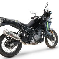 GPR auspuff kompatibel mit  Cf Moto 450 MT 2024-2025, Furore-X Acciaio Inox, Zugelassener legaler Slip-On-Auspuff mit Abe, einschließlich abnehmbarem DB-Killer und Verbindungsrohr 