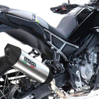 GPR auspuff kompatibel mit  Cf Moto 450 MT 2024-2025, Furore-X Titanio, Zugelassener legaler Slip-On-Auspuff mit Abe, einschließlich abnehmbarem DB-Killer und Verbindungsrohr 