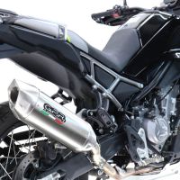 GPR auspuff kompatibel mit  Cf Moto 450 MT 2024-2025, Furore-X Acciaio Inox, Zugelassener legaler Slip-On-Auspuff mit Abe, einschließlich abnehmbarem DB-Killer und Verbindungsrohr 