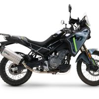 GPR auspuff kompatibel mit  Cf Moto 450 MT 2024-2025, Hyper Sonic Titanium, Racing-Komplettsystem-Auspuff, einschließlich Krümmer und abnehmbarem DB-Killer 