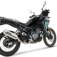 GPR auspuff kompatibel mit  Cf Moto 450 MT 2024-2025, Satinox , Zugelassener legaler Slip-On-Auspuff mit Abe, einschließlich abnehmbarem DB-Killer und Verbindungsrohr 