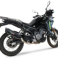 GPR auspuff kompatibel mit  Cf Moto 450 MT 2024-2025, Furore-X Titanio Nero, Zugelassener legaler Slip-On-Auspuff mit Abe, einschließlich abnehmbarem DB-Killer und Verbindungsrohr 