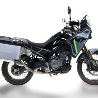 GPR TECH Cf Moto 450MT 2023/2025 Euro5 Plus Seitenkofferpaar aus Aluminium mit konturierter rechter Seite, Farbe Silber mit speziellem Gepäckträger Fassungsvermögen 38 Liter + 32 Liter