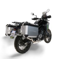 GPR TECH Cf Moto 800 Mt Touring 2025/2026 e5 plus Seitenkofferpaar aus Aluminium mit konturierter rechter Seite, Farbe Silber mit speziellem Gepäckträger Fassungsvermögen 38 Liter + 32 Liter