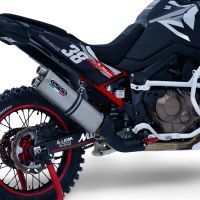 GPR auspuff kompatibel mit  Honda Crf 1100 L Africa Twin 2025-2026, Dual Inox, Zugelassener legaler Slip-On-Auspuff mit Abe, einschließlich abnehmbarem DB-Killer und Verbindungsrohr 