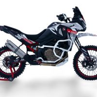 GPR auspuff kompatibel mit  Honda Crf 1100 L Africa Twin 2025-2026, Dual Inox, Zugelassener legaler Slip-On-Auspuff mit Abe, einschließlich abnehmbarem DB-Killer und Verbindungsrohr 