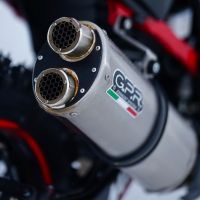 GPR auspuff kompatibel mit  Honda Crf 1100 L Africa Twin 2025-2026, Dual Inox, Zugelassener legaler Slip-On-Auspuff mit Abe, einschließlich abnehmbarem DB-Killer und Verbindungsrohr 