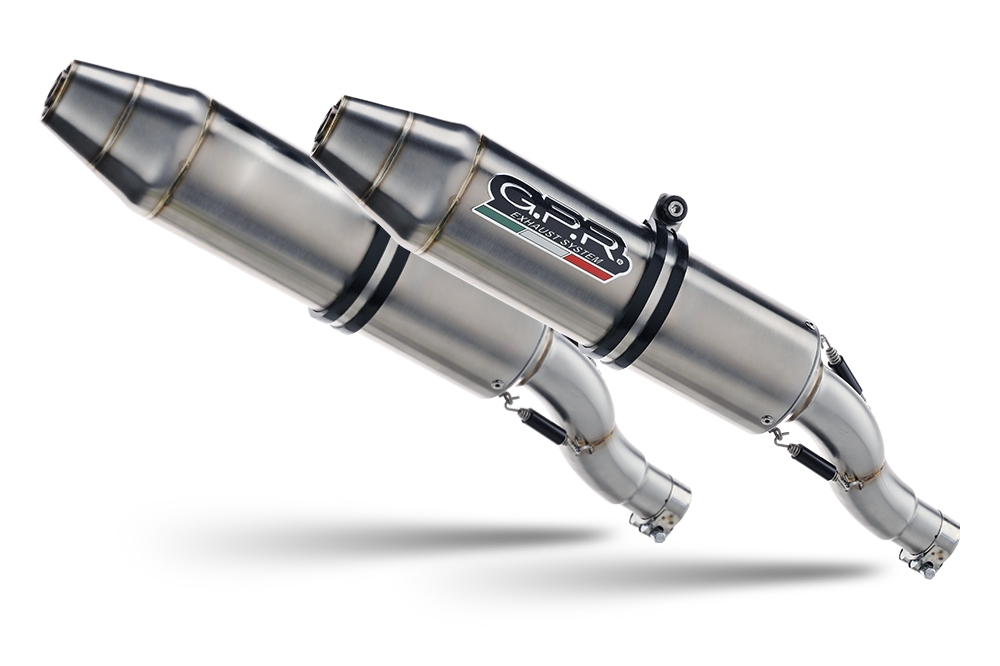 GPR auspuff kompatibel mit  Kawasaki Kfx 700 2004-2011, Deeptone Atv, Zugelassener Komplettauspuff mit ABE, einschließlich Doppelschalldämpfer und abnehmbarem DB-Killer 
