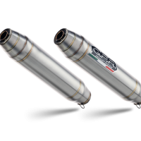 GPR auspuff kompatibel mit  Triumph Scrambler 900 2006-2014, Deeptone Inox, Doppelt homologierter legaler Slip-On-Auspuff mit ABE, einschließlich abnehmbarer DB-Killer und verbindungsrohre 