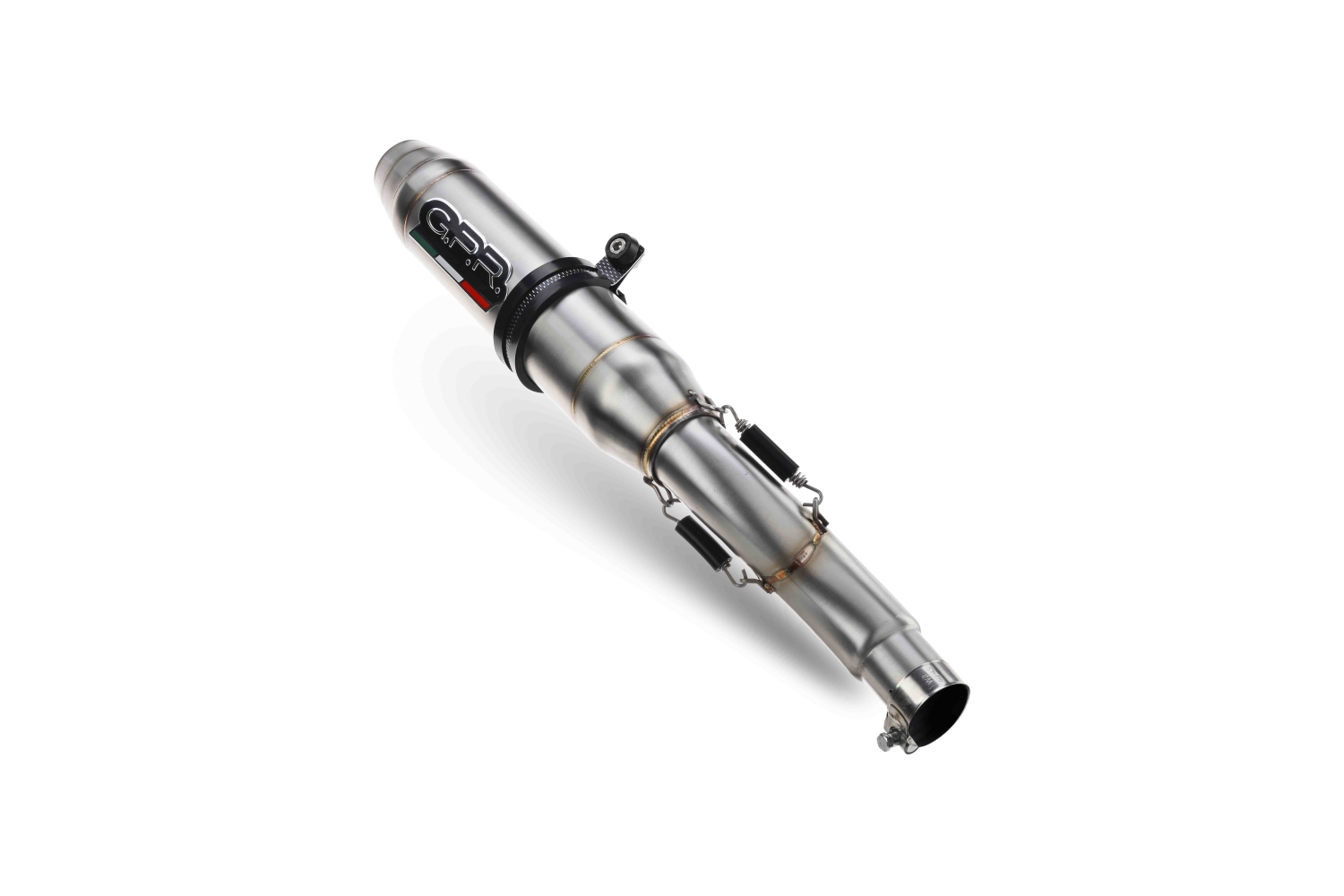 GPR auspuff kompatibel mit  Fantic Motor XEF 125 2025-2026, Deeptone Inox, Racing Slip-on, inkl. Verbindungsrohr, herausnehmbarem DB-Killer, ohne ABE 