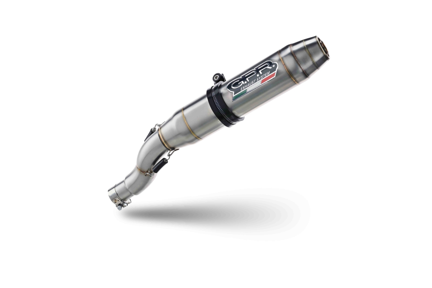 GPR auspuff kompatibel mit  Aprilia Shiver 900 2017-2020, Deeptone Inox, Doppelter Rennauspuff, mit Verbindungsrohren, Artikel ohne Genehmigung 