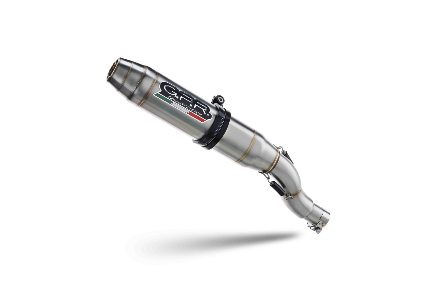 GPR auspuff kompatibel mit  Fantic Motor XEF 125 2025-2026, Deeptone Inox, Racing Slip-on, inkl. Verbindungsrohr, herausnehmbarem DB-Killer, ohne ABE 