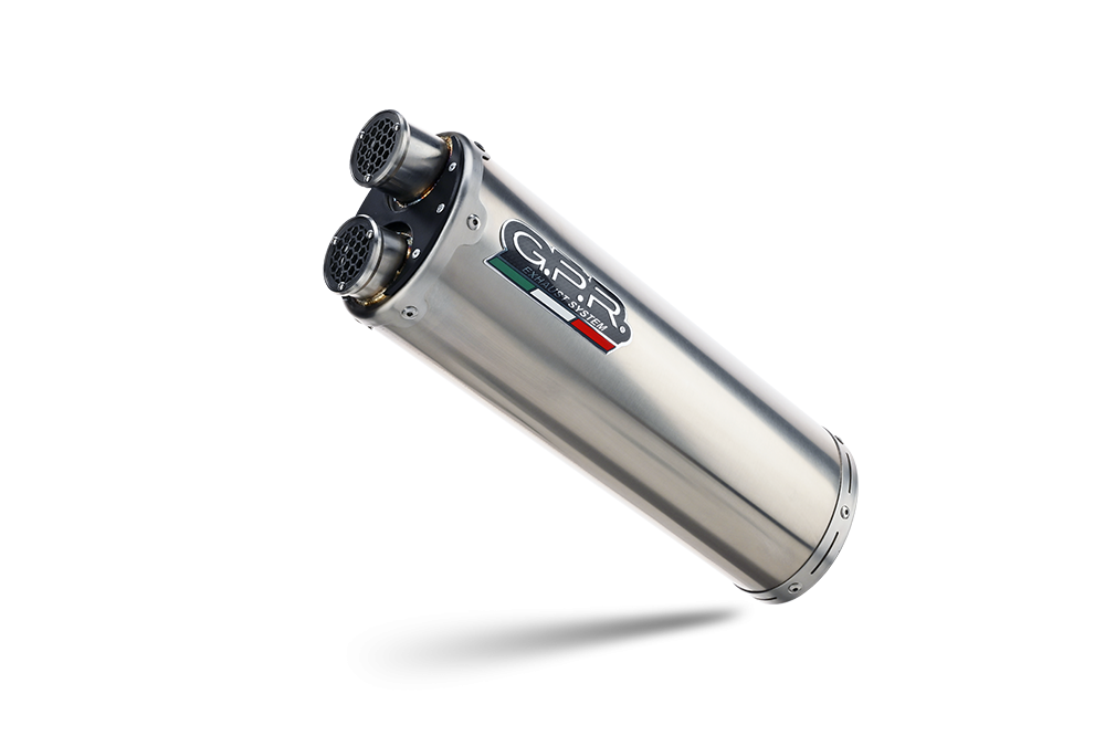 GPR auspuff kompatibel mit  Kove 800X 2024-2026, Dual Inox, Racing Slip-on, inkl. Verbindungsrohr, herausnehmbarem DB-Killer, ohne ABE 