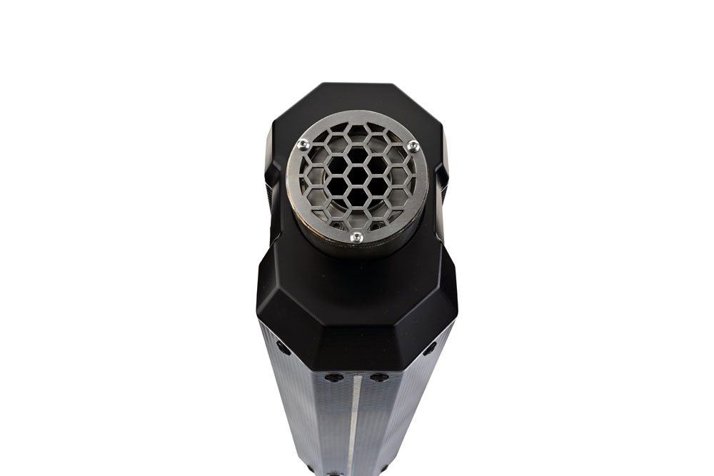 GPR auspuff kompatibel mit  Ktm LC 8 Super Adventure 1290  R 2021-2024, Sonic Poppy, Zugelassener legaler Slip-On-Auspuff mit Abe, einschließlich abnehmbarem DB-Killer und Verbindungsrohr 