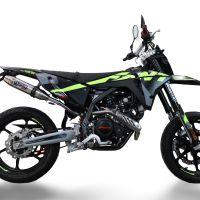 GPR auspuff kompatibel mit  Fantic Motor XEF 125 2025-2026, Deeptone Inox, Racing Slip-on, inkl. Verbindungsrohr, herausnehmbarem DB-Killer, ohne ABE 