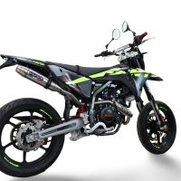 GPR auspuff kompatibel mit  Fantic Motor XEF 125 2025-2026, Deeptone Inox, Racing Slip-on, inkl. Verbindungsrohr, herausnehmbarem DB-Killer, ohne ABE 