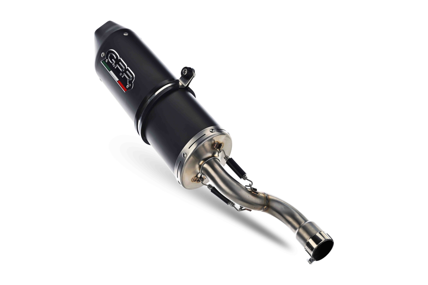 GPR auspuff kompatibel mit  Fantic Motor XEF 125 2025-2026, Furore Nero, Racing Slip-on, inkl. Verbindungsrohr, herausnehmbarem DB-Killer, ohne ABE 