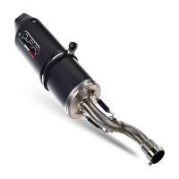 GPR auspuff kompatibel mit  Fantic Motor XEF 125 2025-2026, Furore Nero, Racing Slip-on, inkl. Verbindungsrohr, herausnehmbarem DB-Killer, ohne ABE 
