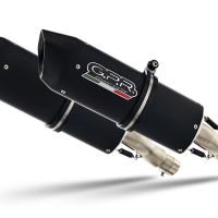 GPR auspuff kompatibel mit  Suzuki Gw 250 F Inazuma 2012-2017, Furore Nero, Doppelter Rennauspuff, mit Verbindungsrohren, Artikel ohne Genehmigung 