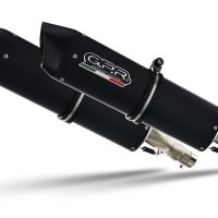 GPR auspuff kompatibel mit  Kawasaki Zzr 1400 2017-2022, Furore Nero, Doppelter Rennauspuff, mit Verbindungsrohren, Artikel ohne Genehmigung 