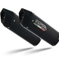 GPR auspuff kompatibel mit  Suzuki Gw 250 F Inazuma 2012-2017, Furore Nero, Doppelter Rennauspuff, mit Verbindungsrohren, Artikel ohne Genehmigung 