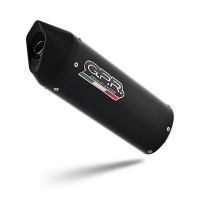 GPR auspuff kompatibel mit  Fantic Motor XEF 125 2025-2026, Furore Nero, Racing Slip-on, inkl. Verbindungsrohr, herausnehmbarem DB-Killer, ohne ABE 