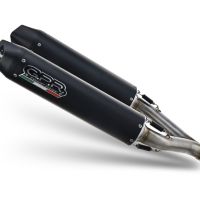 GPR auspuff kompatibel mit  Aprilia Shiver 750 Gt 2007-2016, Furore Nero, Doppelt homologierter legaler Slip-On-Auspuff mit ABE, einschließlich abnehmbarer DB-Killer und verbindungsrohre 